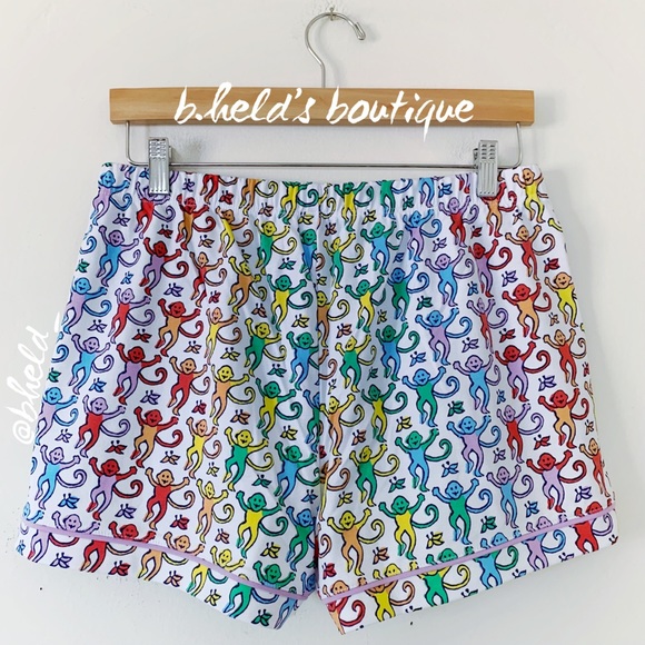 Roller Rabbit Disco Monkey Polo Pajamas in Rainbow Size Small S Brand New NWT - Picture 13 of 16